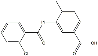 3-[(2-chlorobenzoyl)amino]-4-methylbenzoic acid 化学構造式