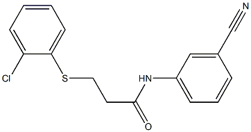 3-[(2-chlorophenyl)sulfanyl]-N-(3-cyanophenyl)propanamide|