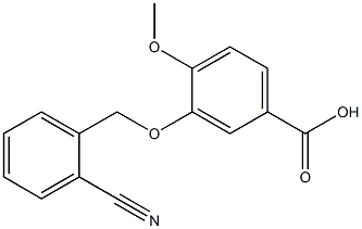 3-[(2-cyanobenzyl)oxy]-4-methoxybenzoic acid Structure