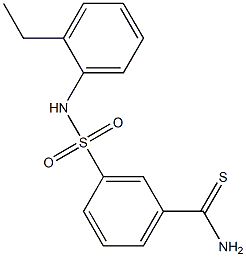 3-[(2-ethylphenyl)sulfamoyl]benzene-1-carbothioamide Struktur