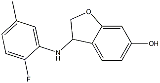 3-[(2-fluoro-5-methylphenyl)amino]-2,3-dihydro-1-benzofuran-6-ol Struktur