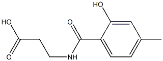 3-[(2-hydroxy-4-methylbenzoyl)amino]propanoic acid,,结构式