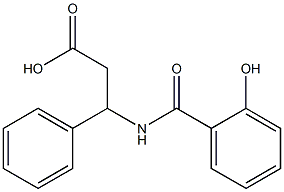 3-[(2-hydroxybenzoyl)amino]-3-phenylpropanoic acid Struktur