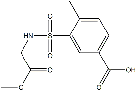 3-[(2-methoxy-2-oxoethyl)sulfamoyl]-4-methylbenzoic acid,,结构式