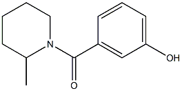 3-[(2-methylpiperidin-1-yl)carbonyl]phenol 化学構造式