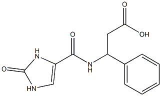 3-[(2-oxo-2,3-dihydro-1H-imidazol-4-yl)formamido]-3-phenylpropanoic acid Struktur
