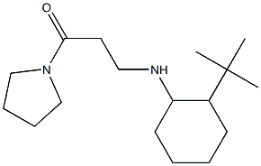 3-[(2-tert-butylcyclohexyl)amino]-1-(pyrrolidin-1-yl)propan-1-one,,结构式