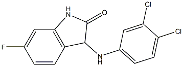 3-[(3,4-dichlorophenyl)amino]-6-fluoro-2,3-dihydro-1H-indol-2-one Structure