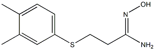 3-[(3,4-dimethylphenyl)sulfanyl]-N'-hydroxypropanimidamide 结构式