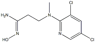 3-[(3,5-dichloropyridin-2-yl)(methyl)amino]-N'-hydroxypropanimidamide Structure