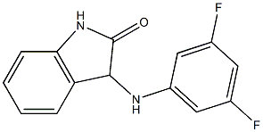 3-[(3,5-difluorophenyl)amino]-2,3-dihydro-1H-indol-2-one 化学構造式