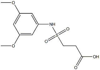 3-[(3,5-dimethoxyphenyl)sulfamoyl]propanoic acid 结构式