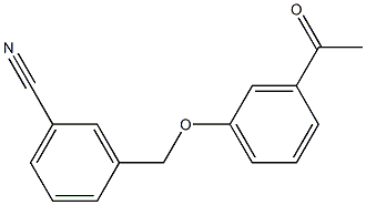 3-[(3-acetylphenoxy)methyl]benzonitrile Structure