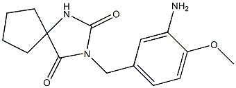 3-[(3-amino-4-methoxyphenyl)methyl]-1,3-diazaspiro[4.4]nonane-2,4-dione 结构式