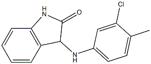 3-[(3-chloro-4-methylphenyl)amino]-2,3-dihydro-1H-indol-2-one,,结构式