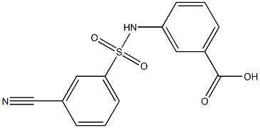 3-[(3-cyanobenzene)sulfonamido]benzoic acid,,结构式