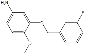 3-[(3-fluorobenzyl)oxy]-4-methoxyaniline,,结构式