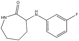3-[(3-fluorophenyl)amino]azepan-2-one 化学構造式