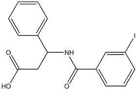 3-[(3-iodophenyl)formamido]-3-phenylpropanoic acid Struktur