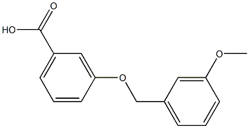 3-[(3-methoxyphenyl)methoxy]benzoic acid 化学構造式