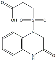 3-[(3-oxo-1,2,3,4-tetrahydroquinoxaline-1-)sulfonyl]propanoic acid Struktur