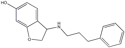 3-[(3-phenylpropyl)amino]-2,3-dihydro-1-benzofuran-6-ol Struktur