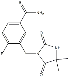 3-[(4,4-dimethyl-2,5-dioxoimidazolidin-1-yl)methyl]-4-fluorobenzenecarbothioamide