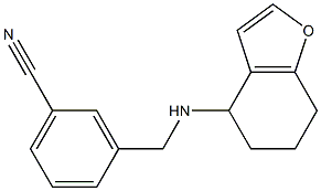 3-[(4,5,6,7-tetrahydro-1-benzofuran-4-ylamino)methyl]benzonitrile,,结构式
