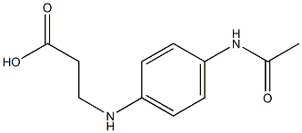 3-[(4-acetamidophenyl)amino]propanoic acid 结构式