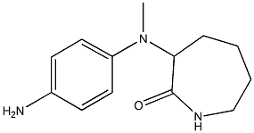 3-[(4-aminophenyl)(methyl)amino]azepan-2-one 化学構造式