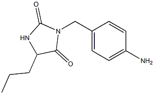 3-[(4-aminophenyl)methyl]-5-propylimidazolidine-2,4-dione Structure