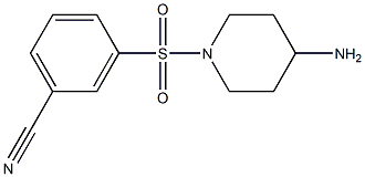 3-[(4-aminopiperidine-1-)sulfonyl]benzonitrile Struktur