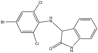 3-[(4-bromo-2,6-dichlorophenyl)amino]-2,3-dihydro-1H-indol-2-one Struktur