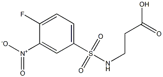 3-[(4-fluoro-3-nitrobenzene)sulfonamido]propanoic acid Struktur