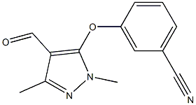 3-[(4-formyl-1,3-dimethyl-1H-pyrazol-5-yl)oxy]benzonitrile Structure