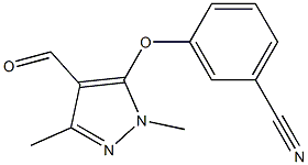 3-[(4-formyl-1,3-dimethyl-1H-pyrazol-5-yl)oxy]benzonitrile 结构式