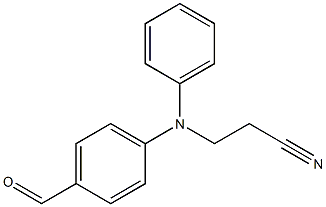 3-[(4-formylphenyl)(phenyl)amino]propanenitrile Struktur