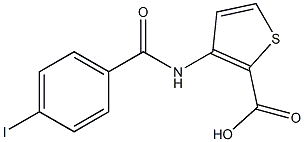 3-[(4-iodobenzene)amido]thiophene-2-carboxylic acid Struktur