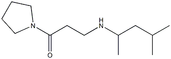 3-[(4-methylpentan-2-yl)amino]-1-(pyrrolidin-1-yl)propan-1-one 结构式