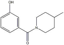 3-[(4-methylpiperidin-1-yl)carbonyl]phenol 化学構造式