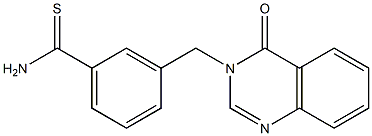 3-[(4-oxo-3,4-dihydroquinazolin-3-yl)methyl]benzene-1-carbothioamide Struktur