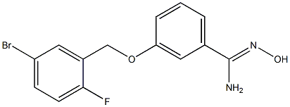 3-[(5-bromo-2-fluorobenzyl)oxy]-N'-hydroxybenzenecarboximidamide Structure