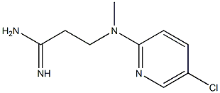 3-[(5-chloropyridin-2-yl)(methyl)amino]propanimidamide 化学構造式