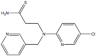 3-[(5-chloropyridin-2-yl)(pyridin-3-ylmethyl)amino]propanethioamide,,结构式