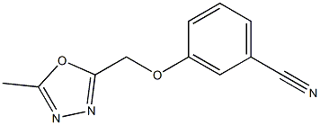 3-[(5-methyl-1,3,4-oxadiazol-2-yl)methoxy]benzonitrile Structure