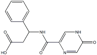 3-[(5-oxo-4,5-dihydropyrazin-2-yl)formamido]-3-phenylpropanoic acid Struktur