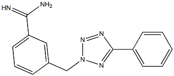 3-[(5-phenyl-2H-1,2,3,4-tetrazol-2-yl)methyl]benzene-1-carboximidamide Struktur