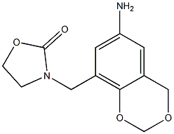 3-[(6-amino-2,4-dihydro-1,3-benzodioxin-8-yl)methyl]-1,3-oxazolidin-2-one Structure