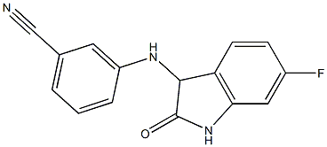 3-[(6-fluoro-2-oxo-2,3-dihydro-1H-indol-3-yl)amino]benzonitrile Struktur