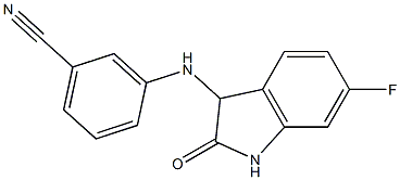 3-[(6-fluoro-2-oxo-2,3-dihydro-1H-indol-3-yl)amino]benzonitrile,,结构式